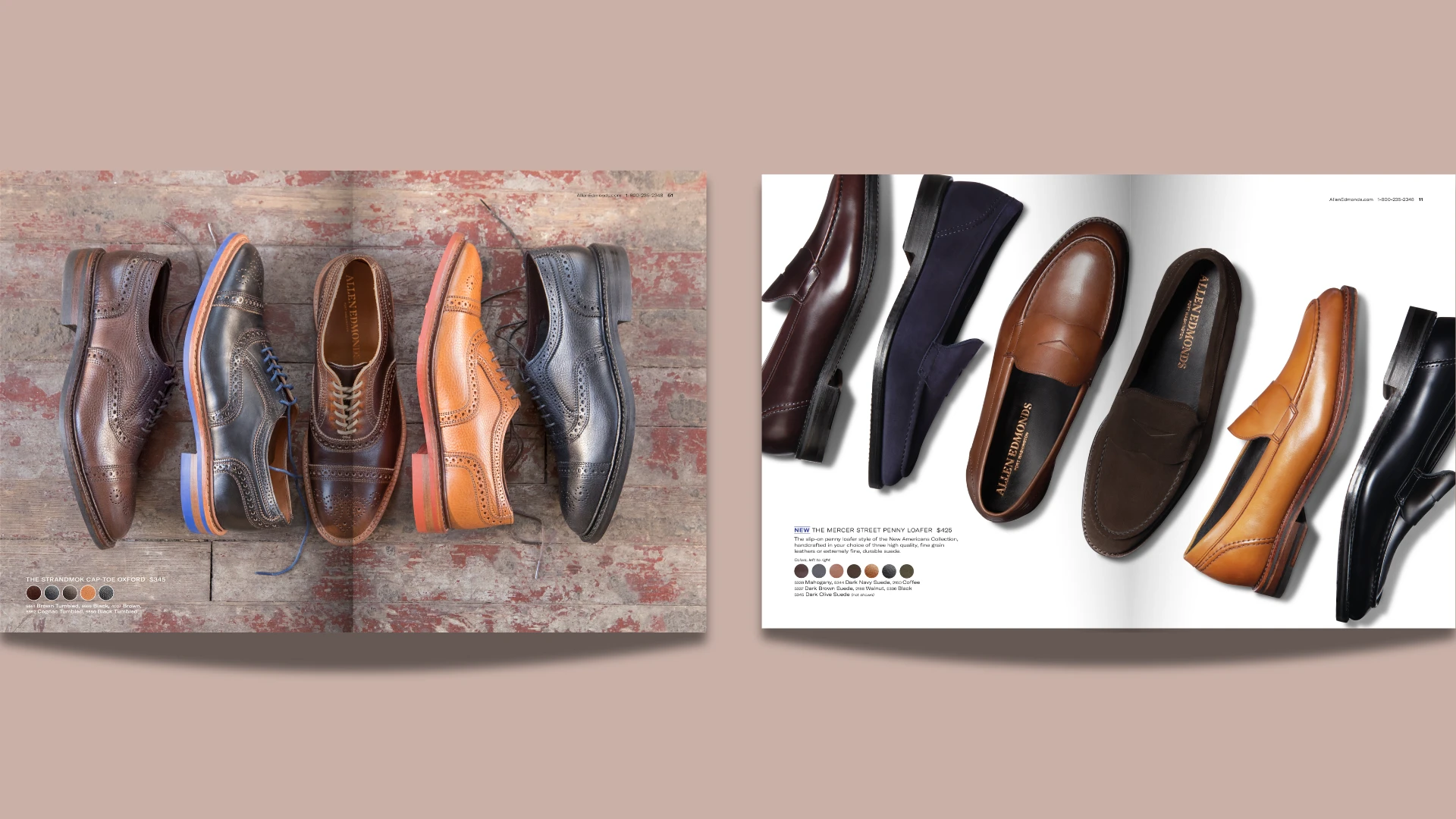 Catalog spread: shoes and loafers