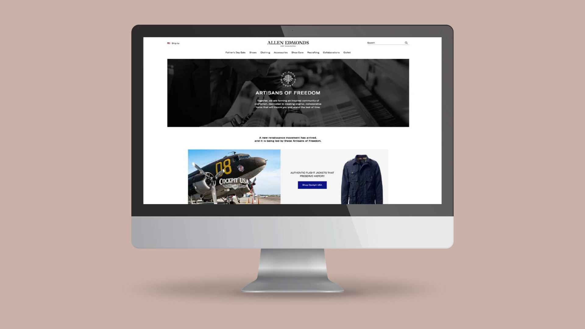 Allen Edmonds website — Artisans of Freedom