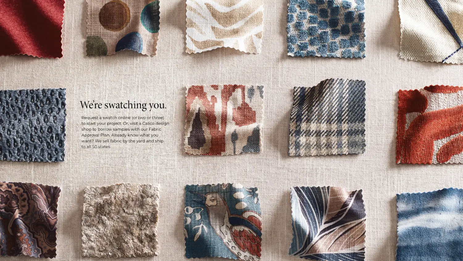 We’re swatching you — fabric swatch grid