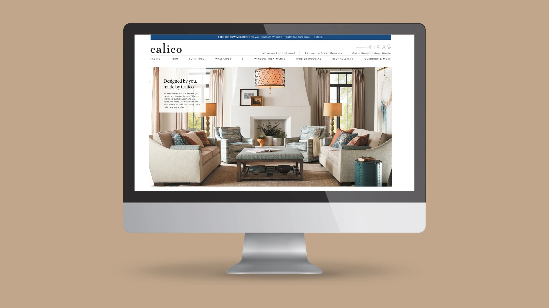 Calico website — Designed by you, made by Calico