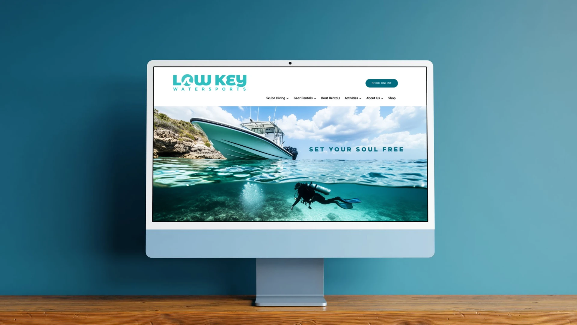 Low Key Watersports website on desktop