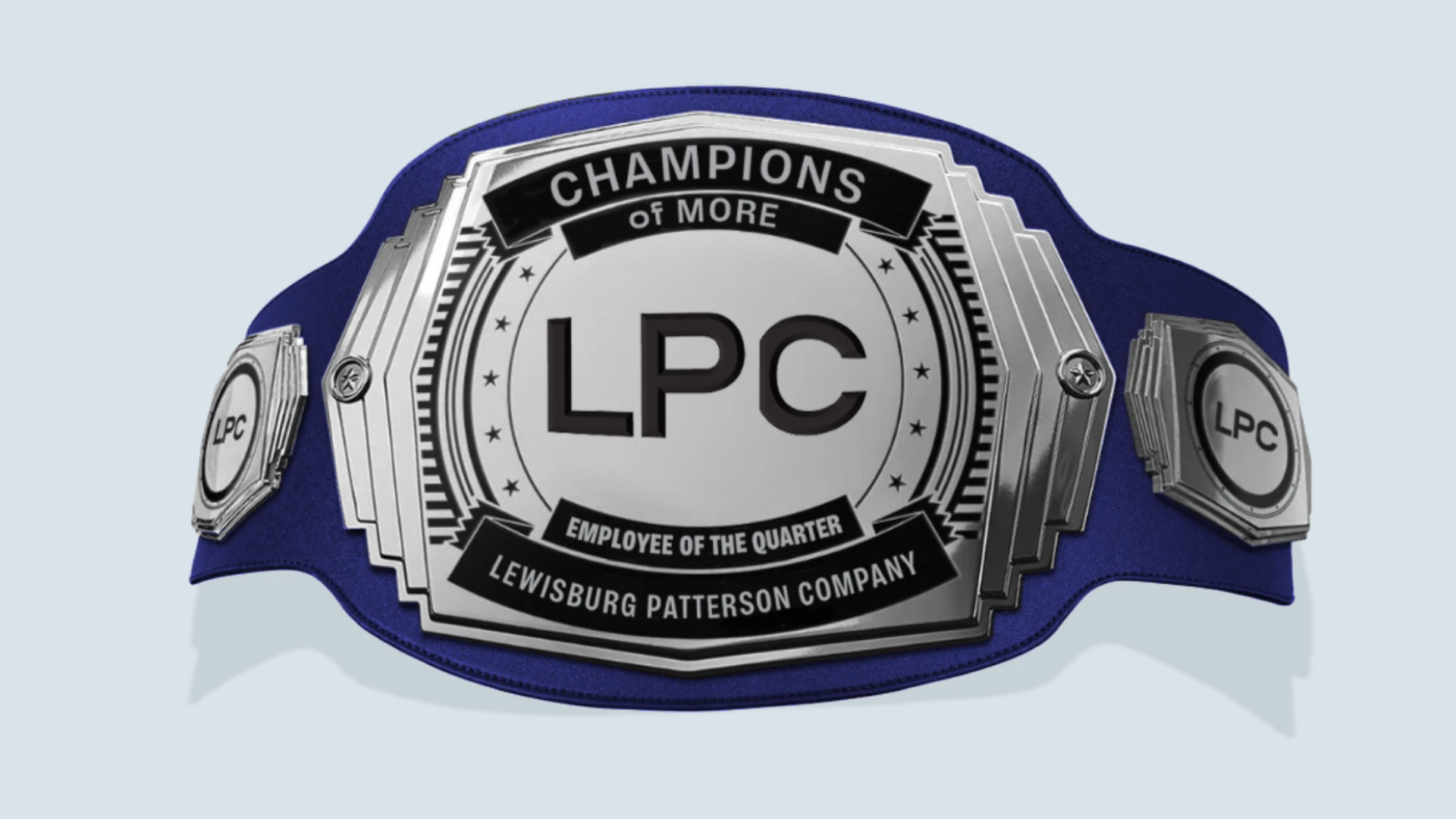 LPC employee of the quarter championship belt