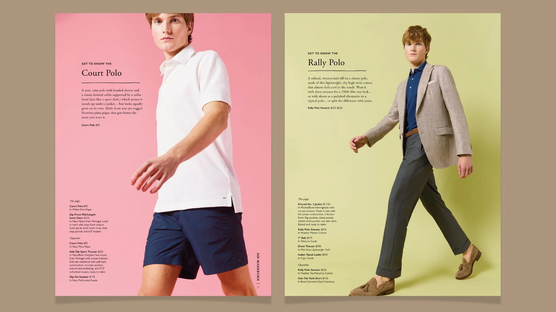 Mashburn catalog spread featuring Sid