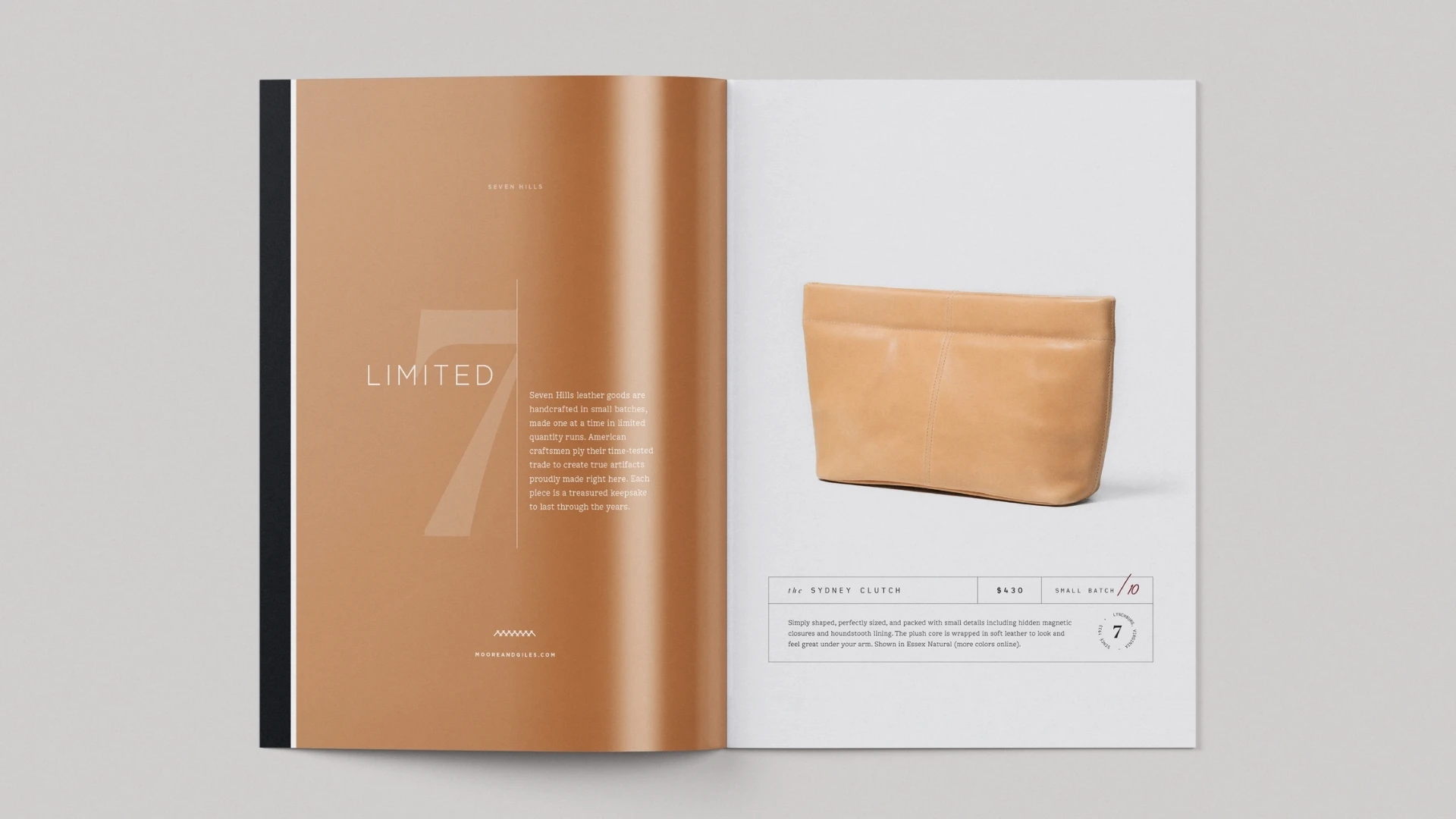 Catalog spread: Limited — Sydney Clutch