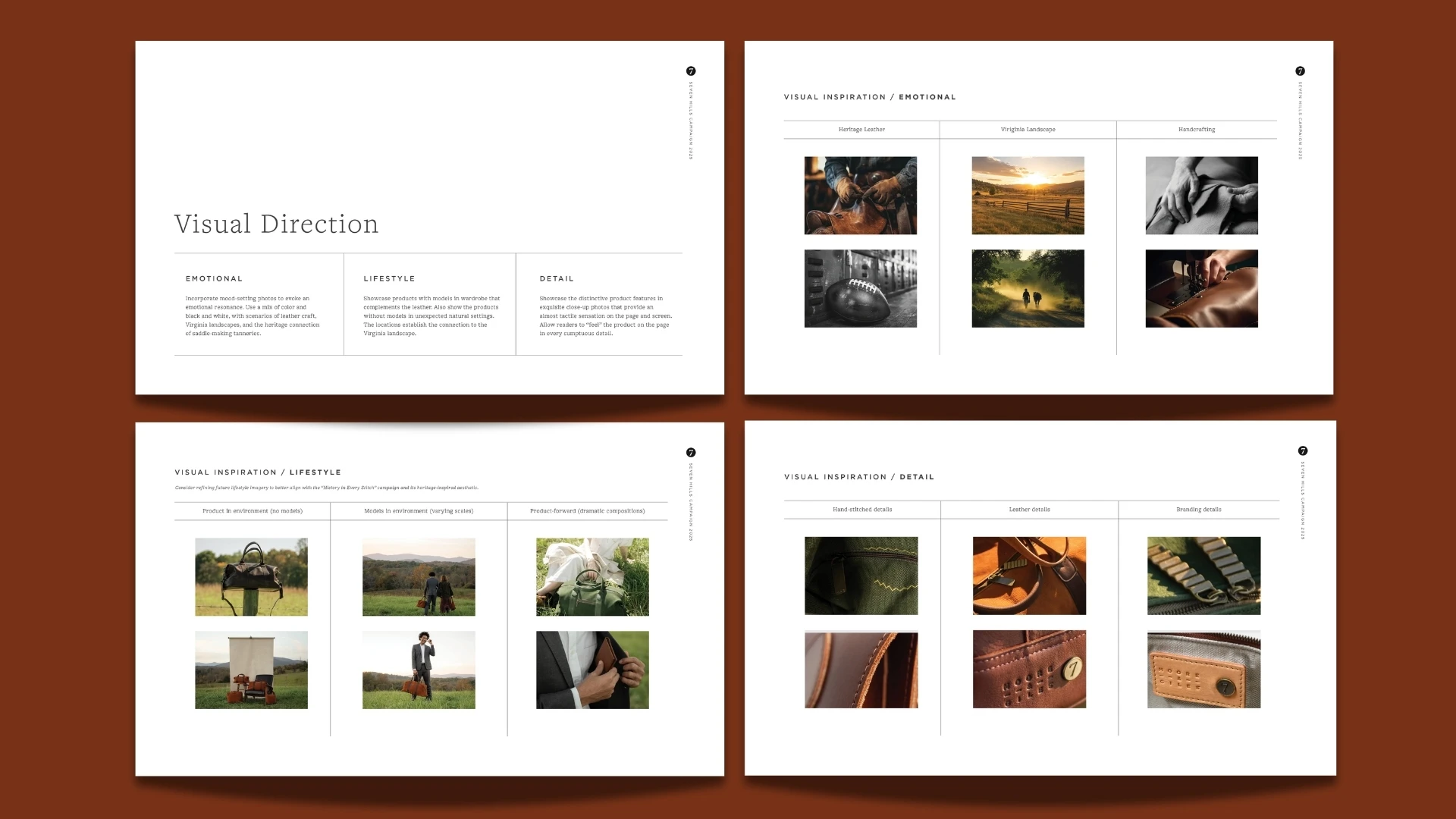 Seven Hills visual direction moodboard