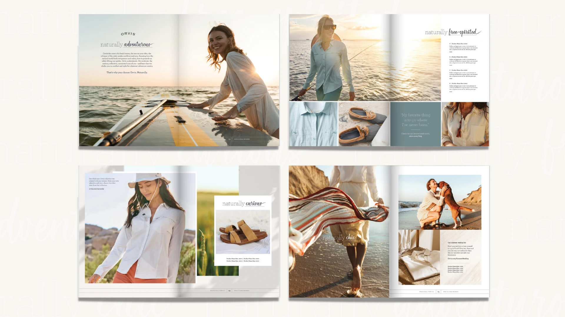 Naturally catalog spread overview