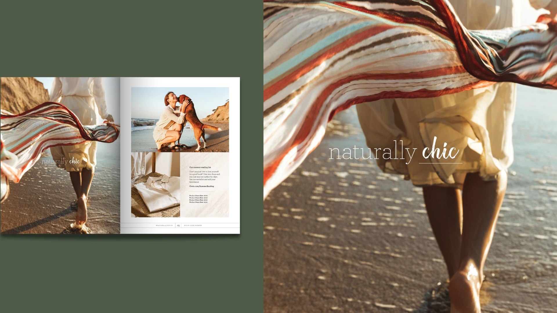 Naturally chic — catalog spread