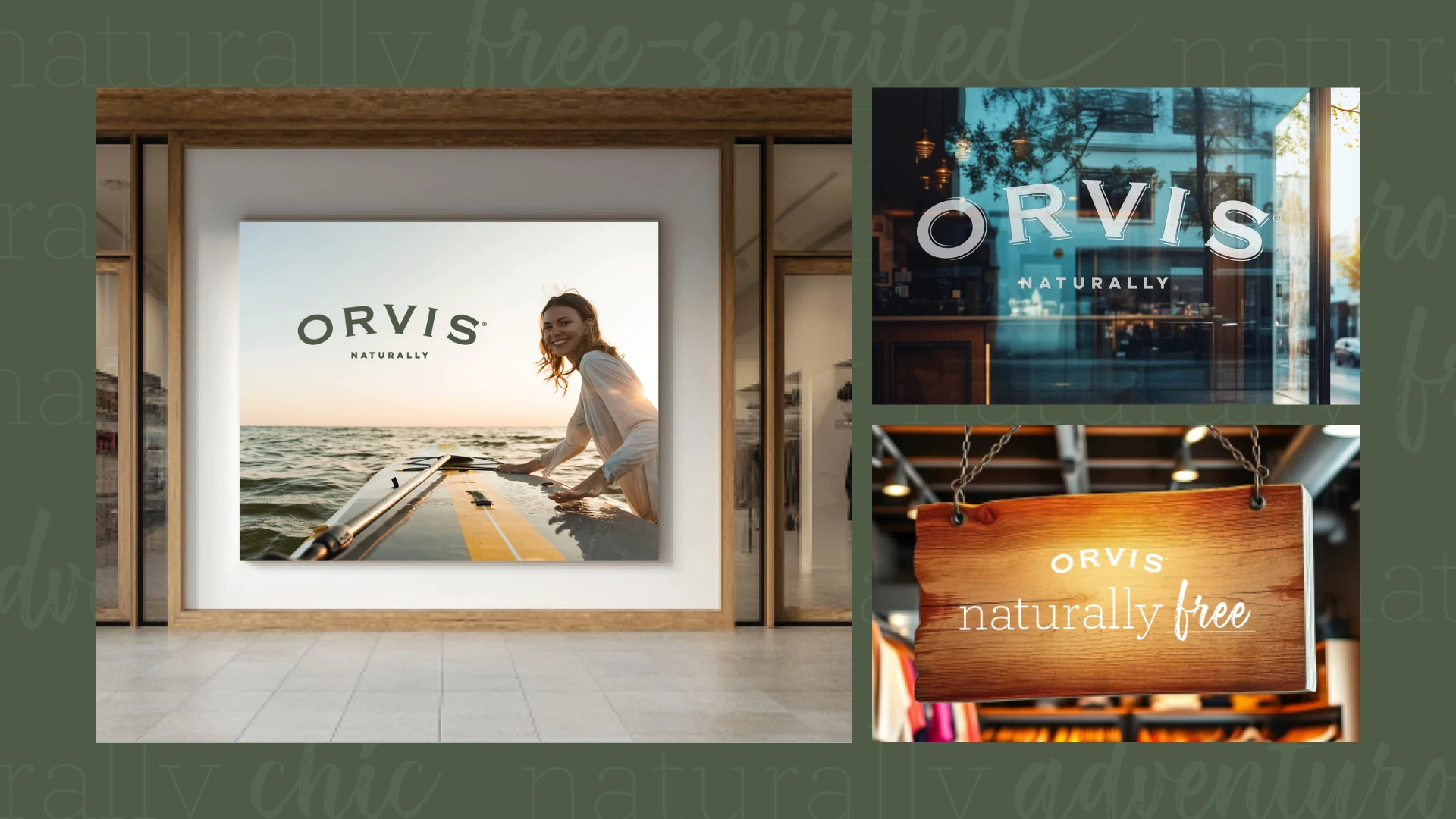 Orvis retail and window signage