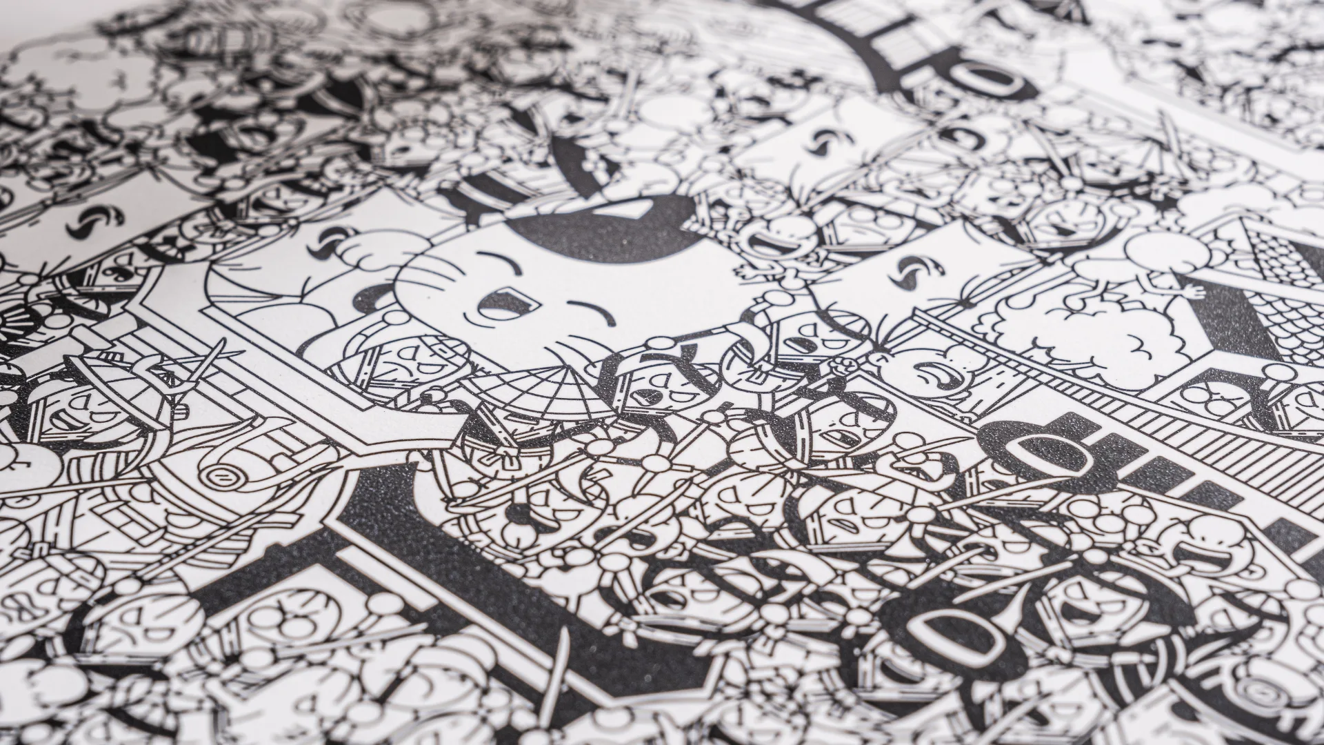 Paddle artwork ink detail