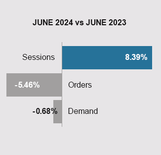 YOY Chart June 2023 to June 2024