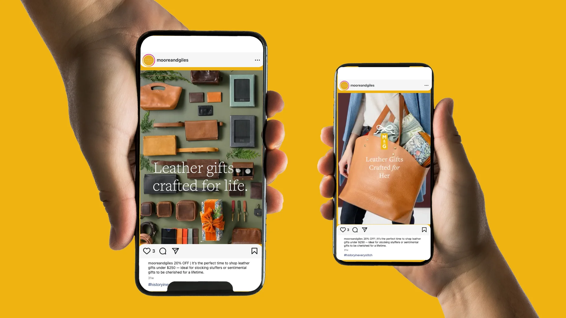 Social Marketing Campaign Leather Accessories