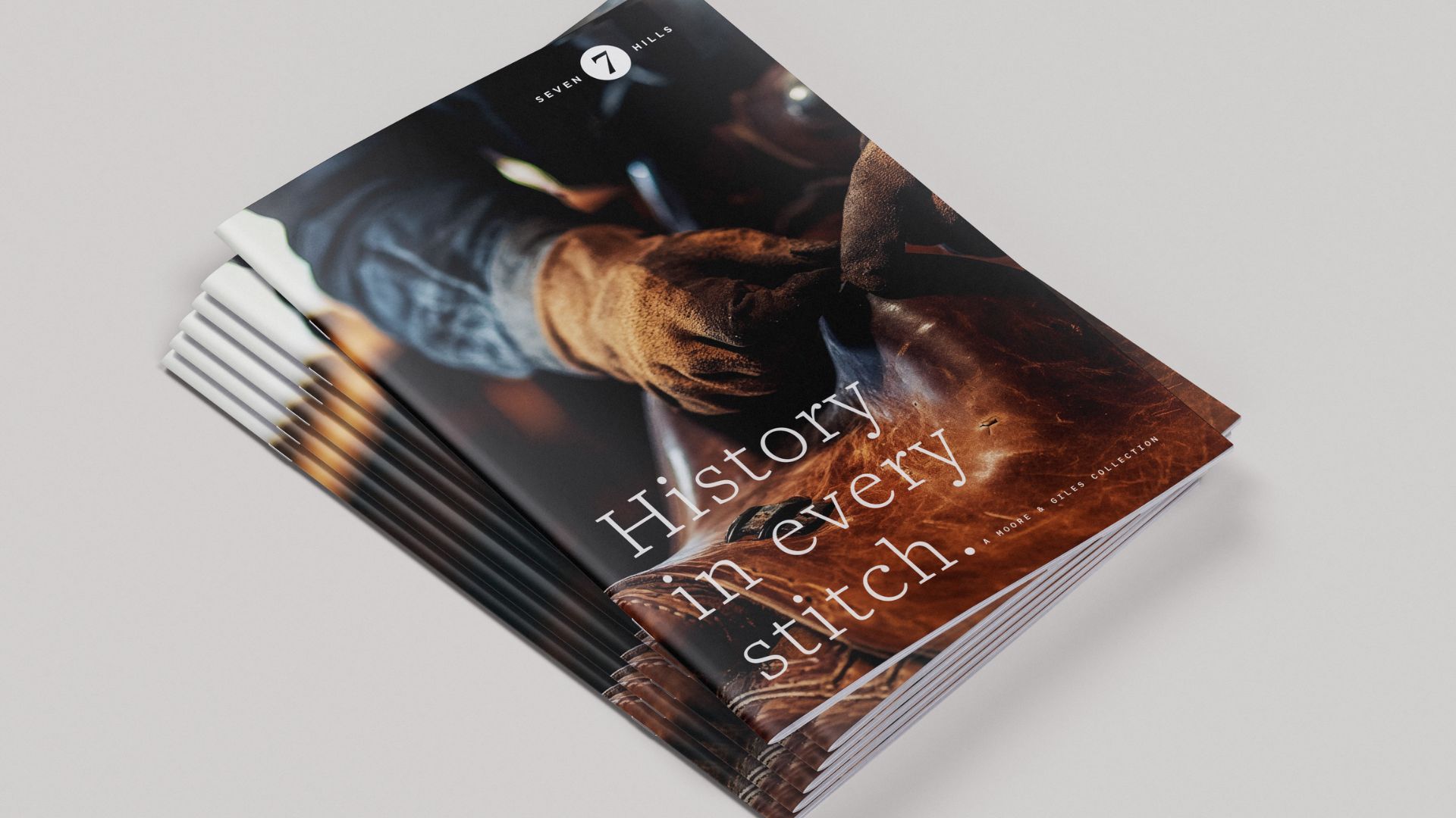 Seven Hills Catalog Stack Seven Hills Catalog Cover showing craftsmanship