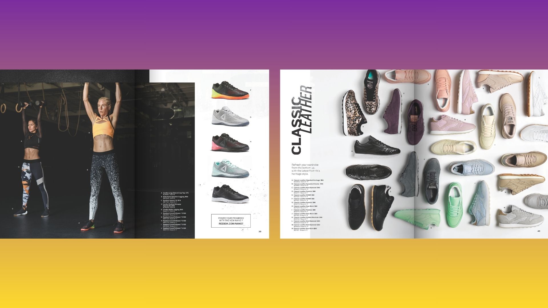 reebok catalog design