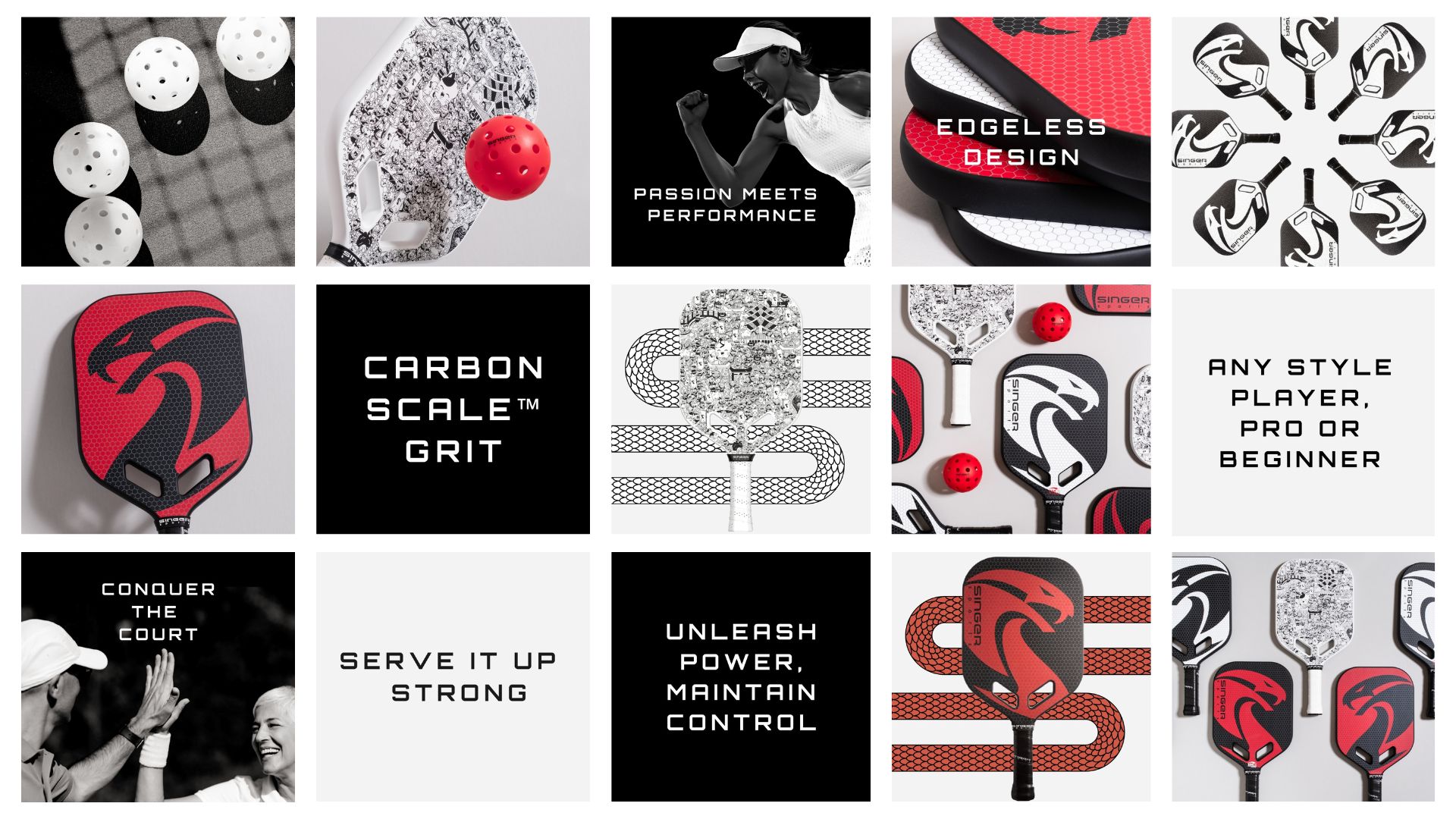 singer sports pickleball paddles social campaign