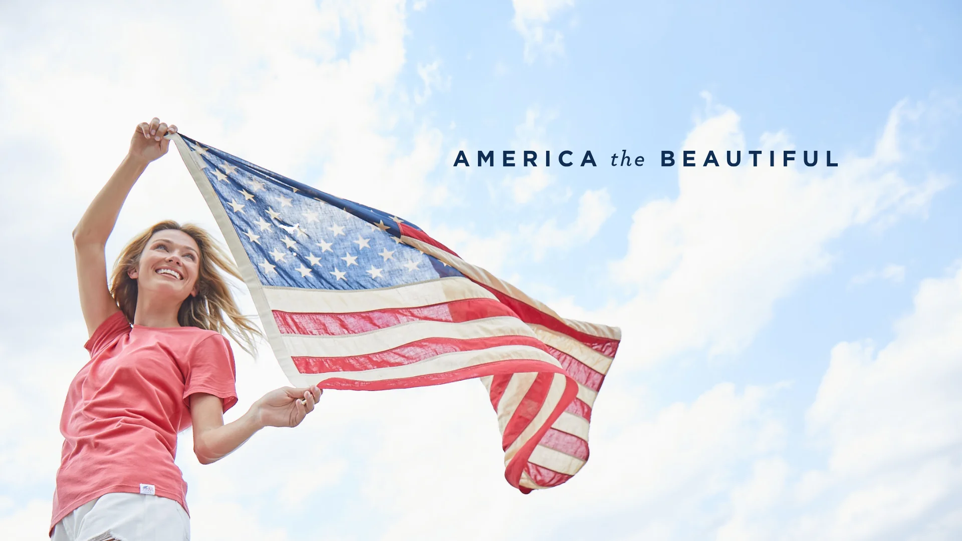 Ad Campaign Mood Image - woman waving Flag Jockey
