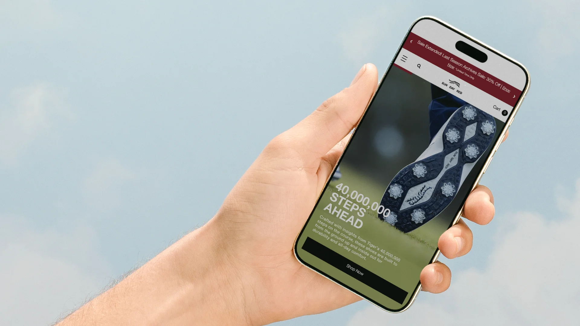 Mobile Experience Golf Apparel