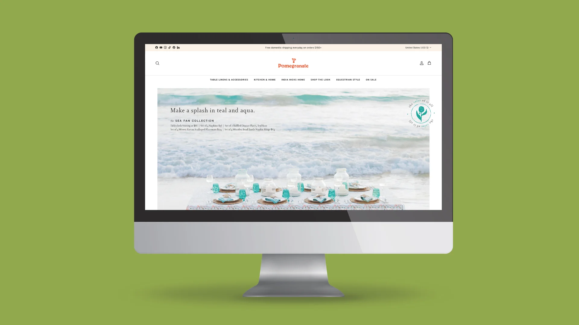 Seasonal Ad Campaign Landing Page Home Decor