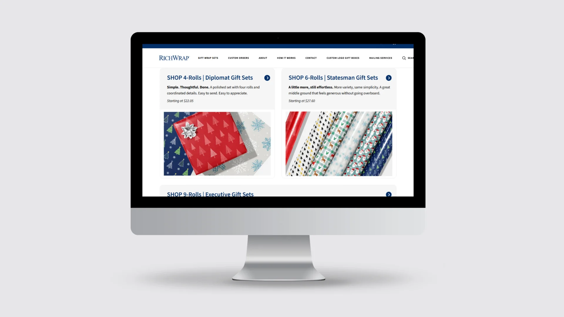 Gift-set collections — Diplomat, Statesman, and Executive sets