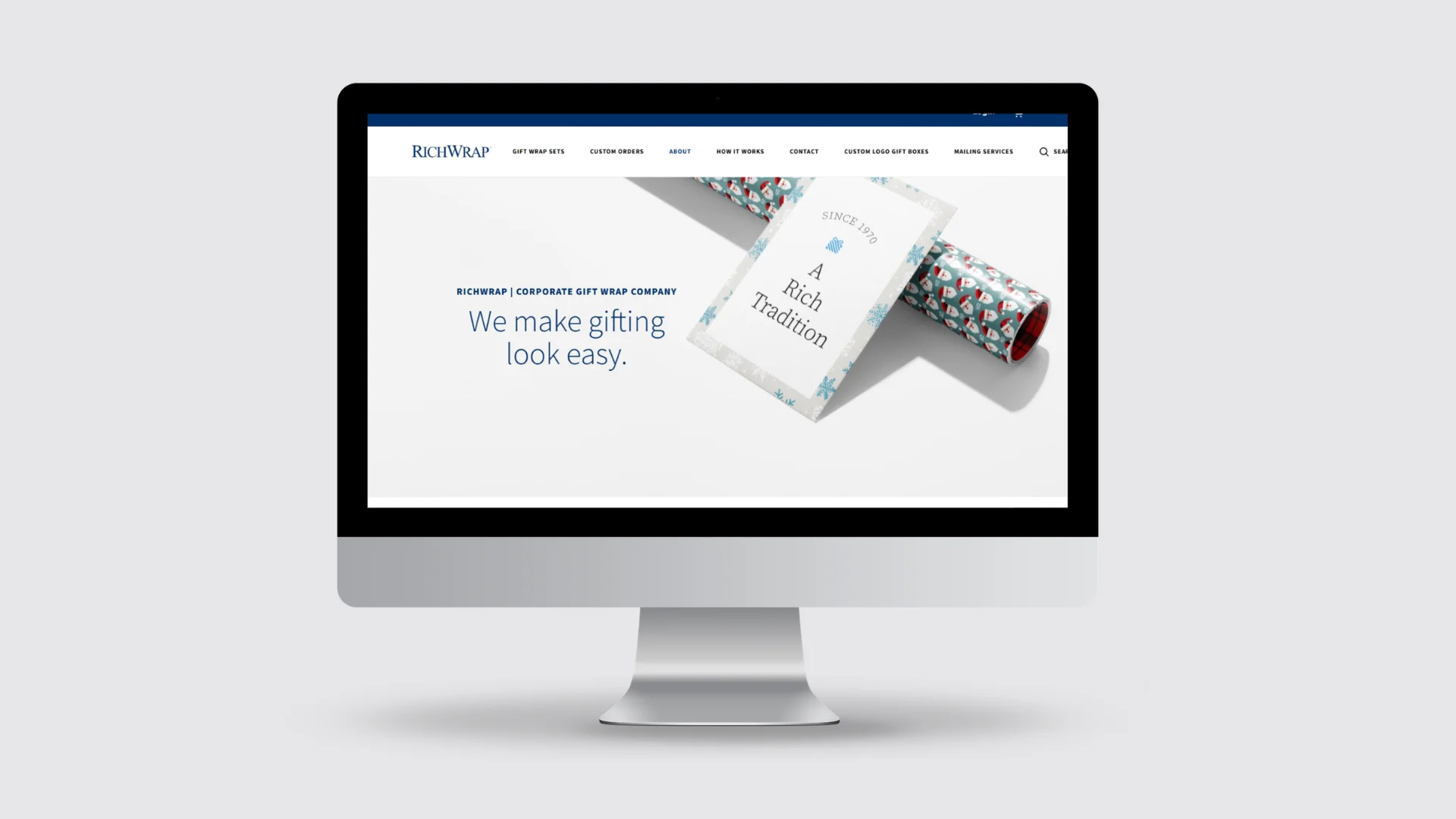 About hero — “We make gifting look easy.”